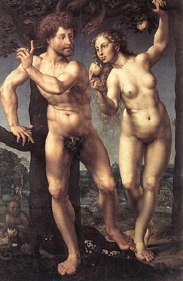 Jan Gossaert Mabuse Adam and Eve Norge oil painting art